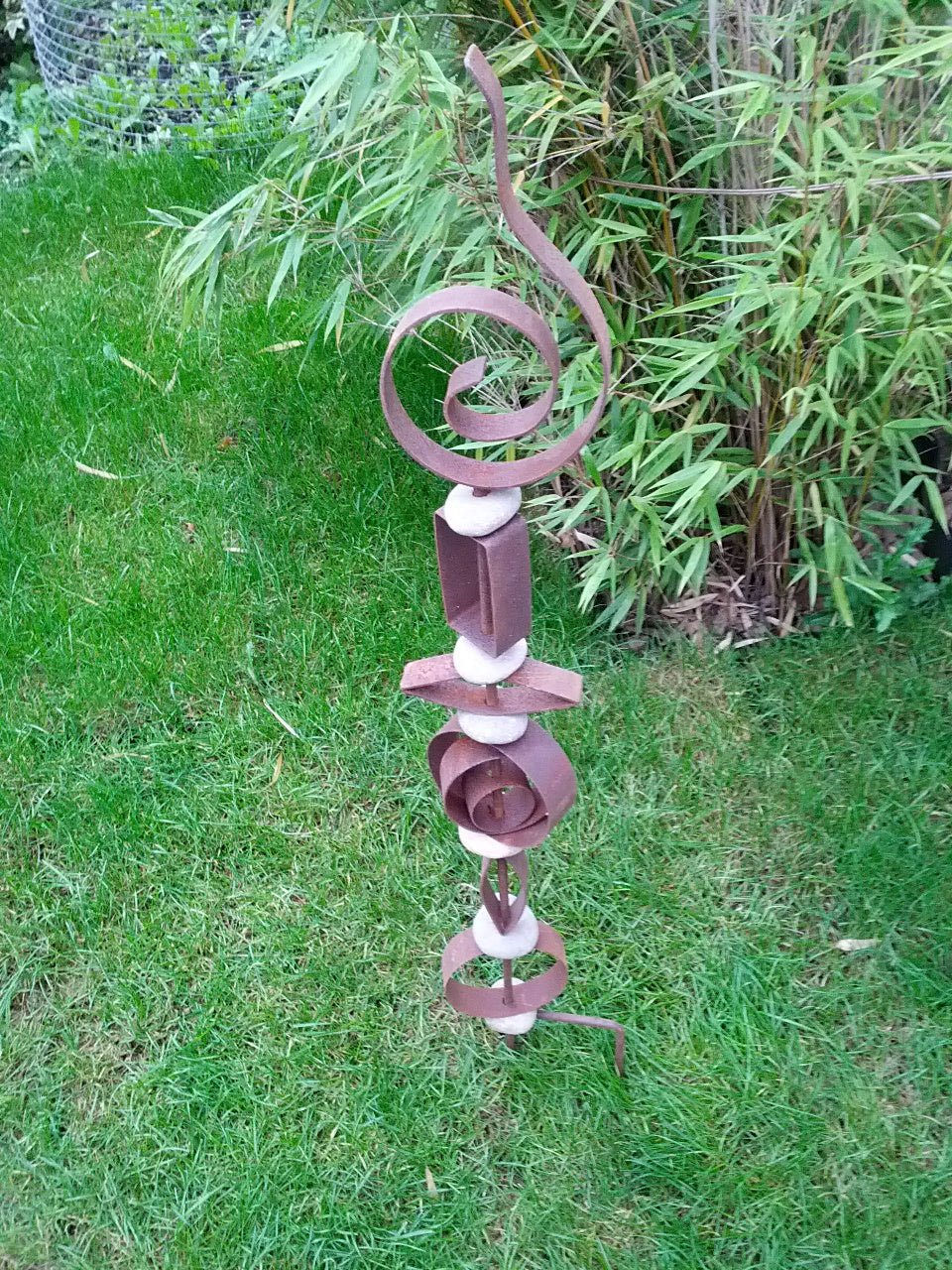 Gartenstecker ,Rost , Gartendeko, aus NaturStein ,029570