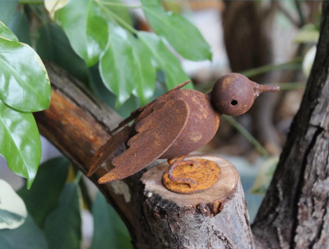 Garten Vogel aus Metall , klein Vogel , Rost ,031792