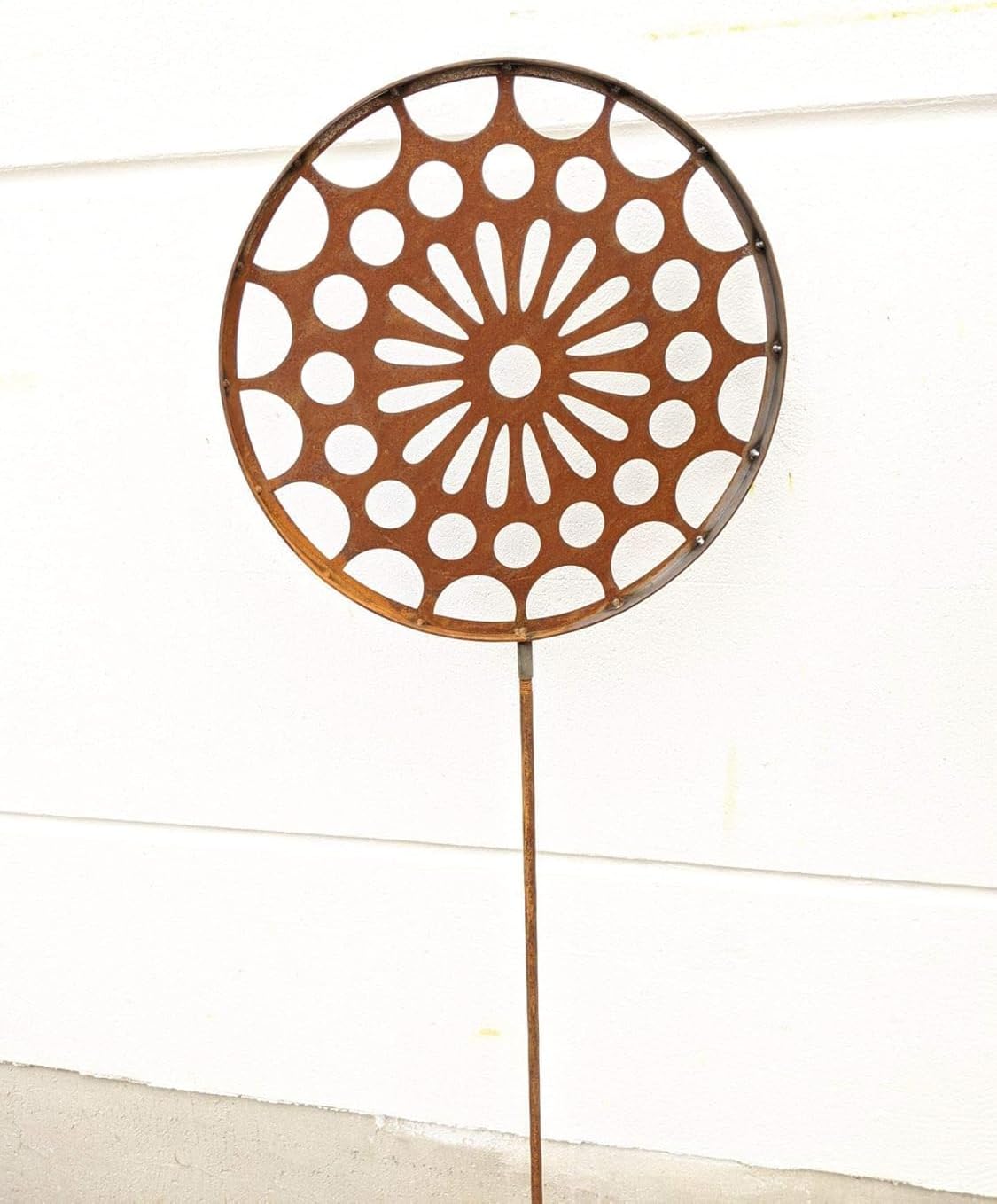 Edelrost Gartenstecker,Beetstecker aus Metall ,Blumen ,Sonne 032075