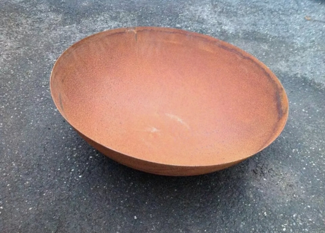 Rost Garten Feuerschale aus Metall mit Ständer D30cm