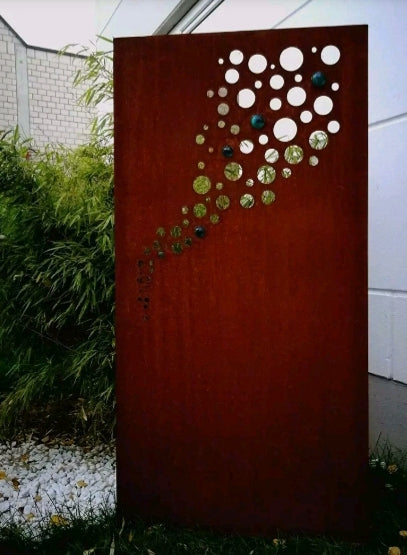 Sichtschutzwand Horizont, Glaskugel 031918