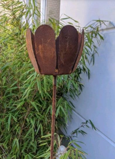 Garten Blumen Gartenstecker aus Metall ,Windlicht Kerzenhalter Höhe 115cm,030561