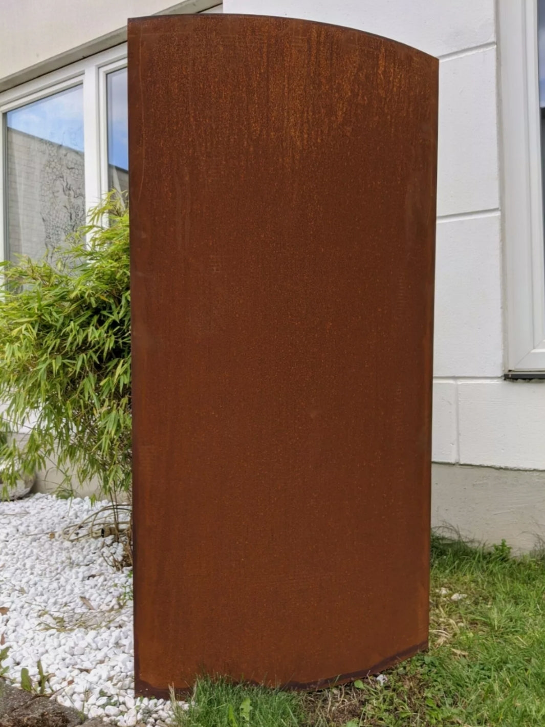 Edelrost Garten Sichtschutz Bogen ,Gebogen aus Metall 1mm Gewölbt 032102