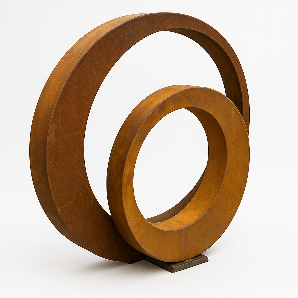 2-er Set Edelrost Gartenskulptur Garten Figure Gartenstecker "Augen"