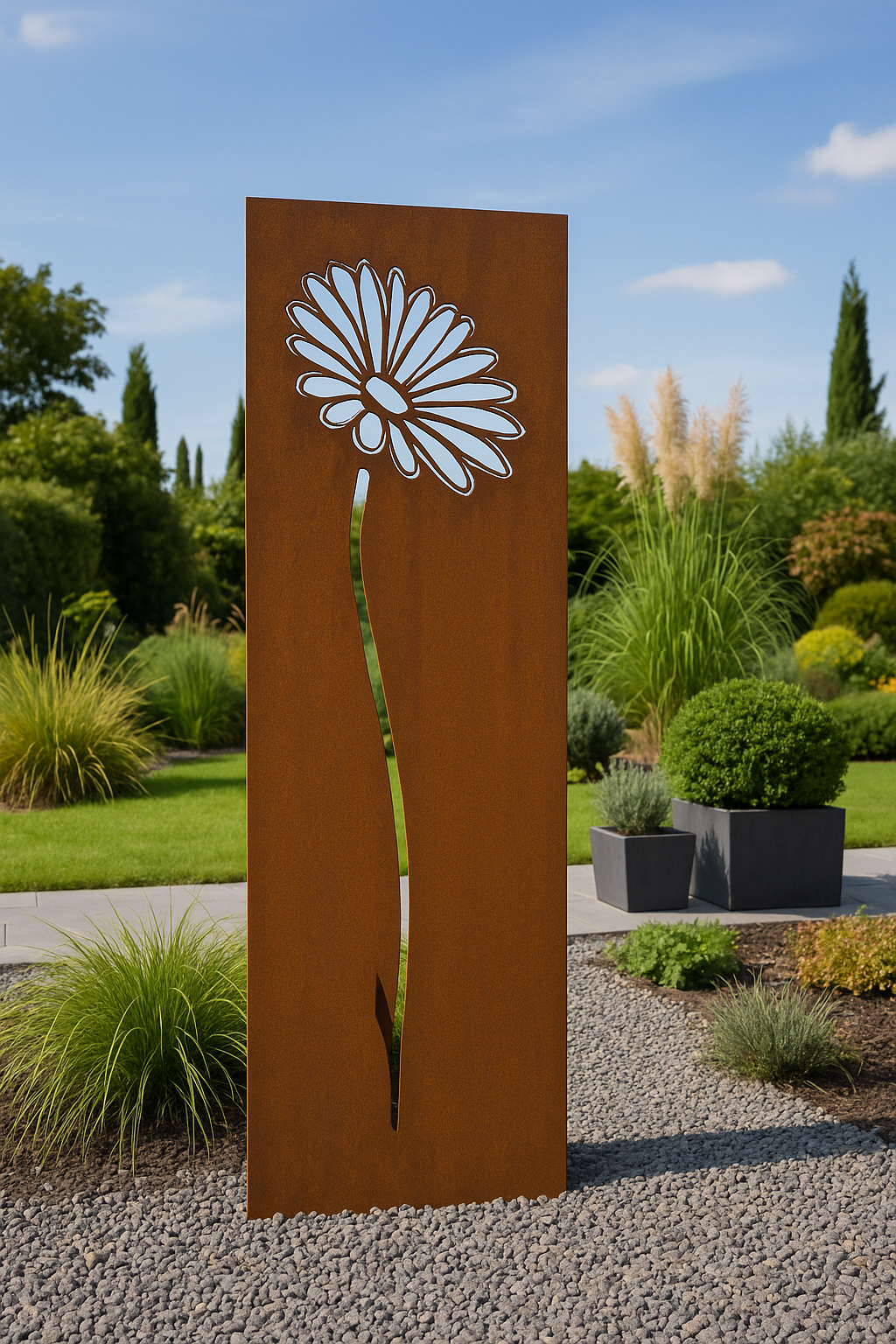 Sichtschutzwand Kamille Blume 031505