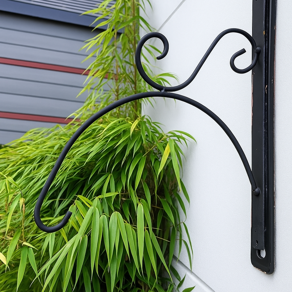 Schwarz Laternenhaken Garten Wandhaken Blumenampel Aufhänge,35cm hoch, – Sino Han