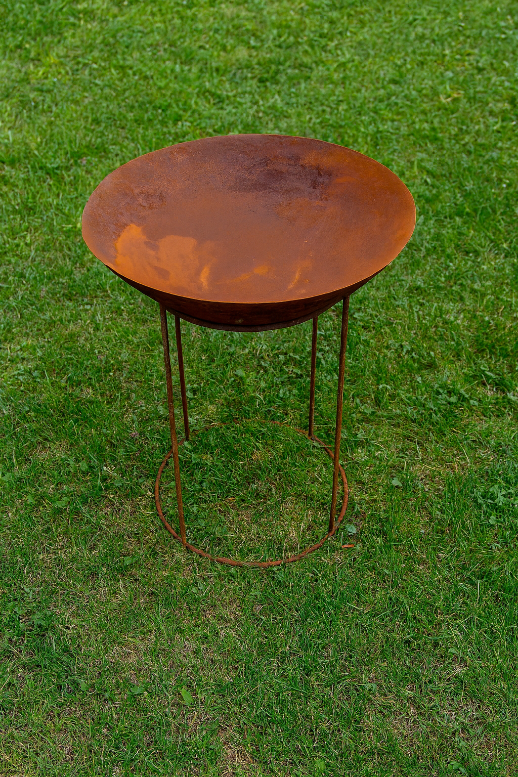 Noble rust stand for fire bowl plant bowl rust garden decoration W34.5cm handmade