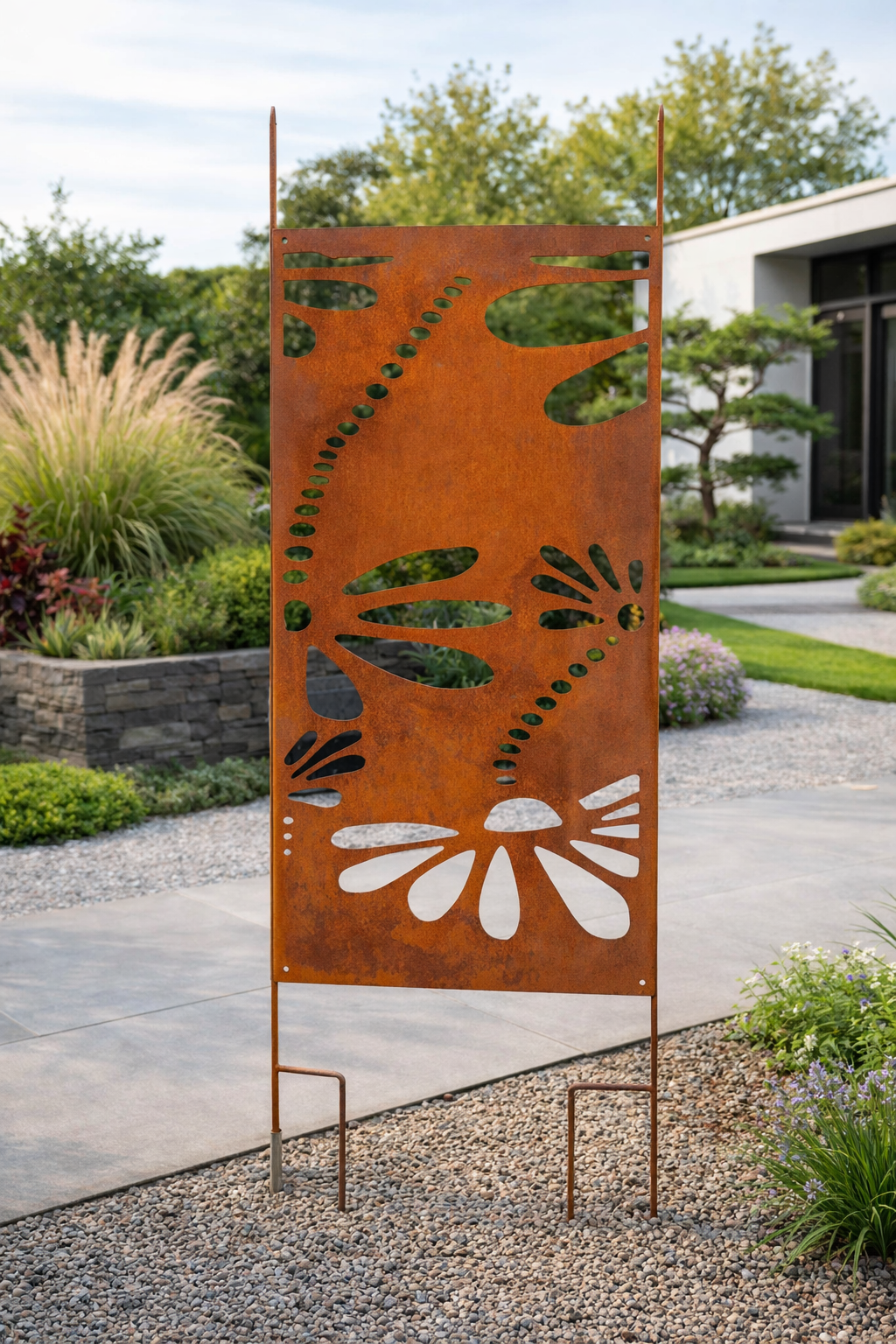 Garten Sichtschutzwand aus Metall , S 2