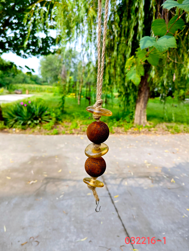 Edelrost Vogelhaus Futterhaus zum Aufhängen aus Metall, mit Glas 032216-1