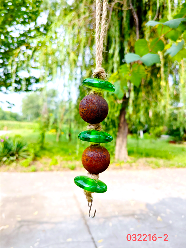 Edelrost Vogelhaus Futterhaus zum Aufhängen aus Metall ,mit Glas 032216-2
