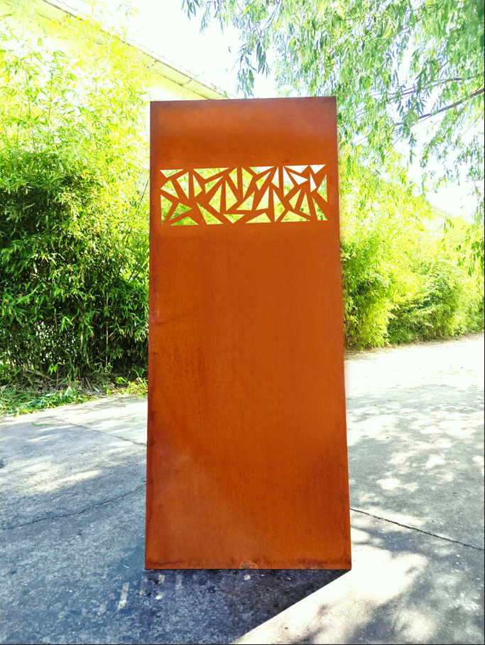 Edelrost Garten Sichtschutz ‘’Fenster ''aus Metall 1mm 032243