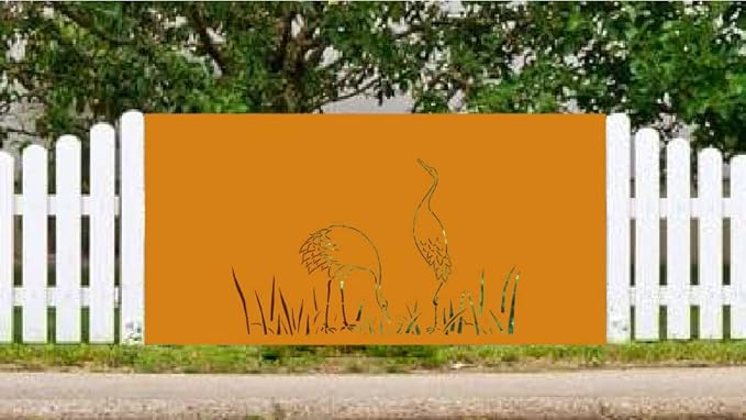 Patina garden fences metal fence iron fence wrought iron fence fence elements rust 032084