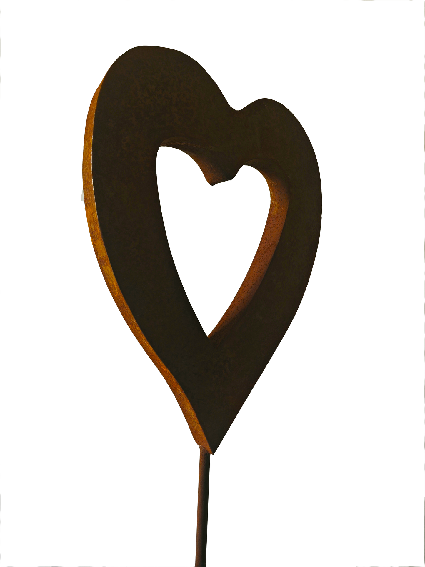 Edelrost Gartenstecker Figuren GlückSymbol ,Herz, L25cm H35cm,030536