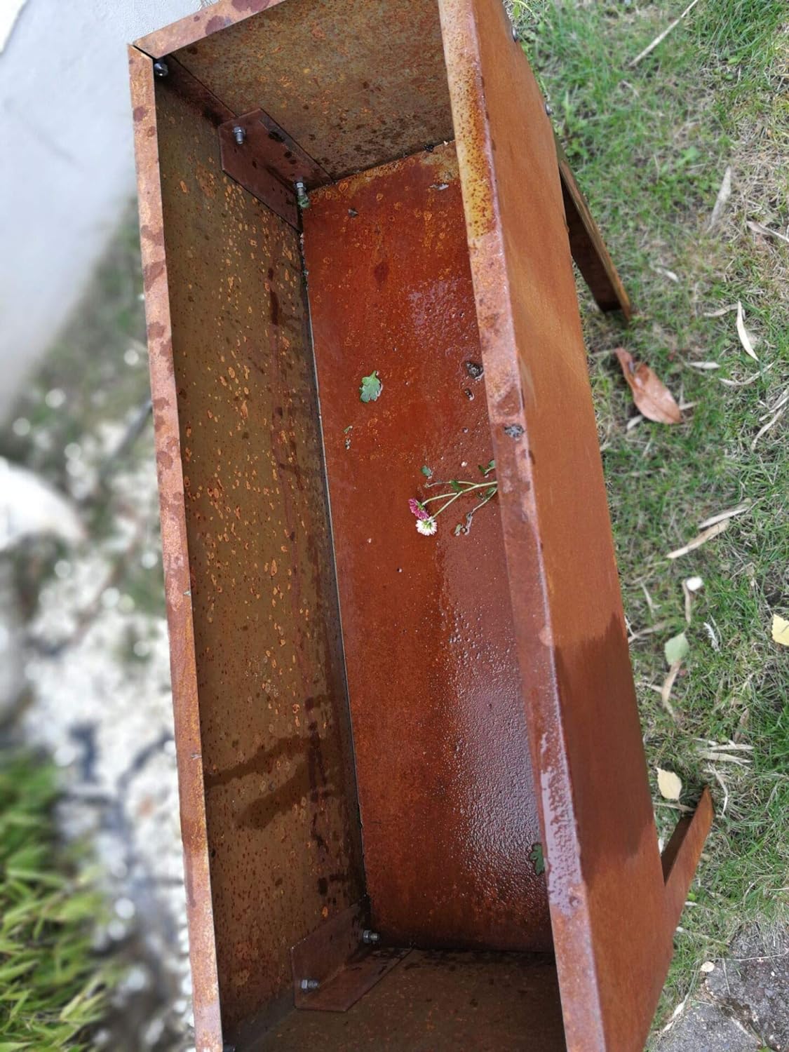 Edelrost Garten Pflanzschale Blumentopf aus Metall Rost