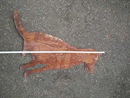 Garten Hund aus Edelrost Metall Gartenfigure Höhe: 85 cm, 031871