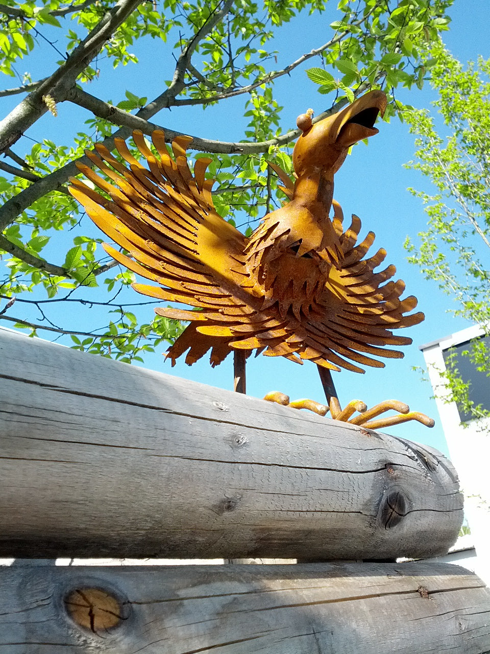 Adler aus Metall 1mm , Gartendeko 29cmx29cmx31cm , 030895