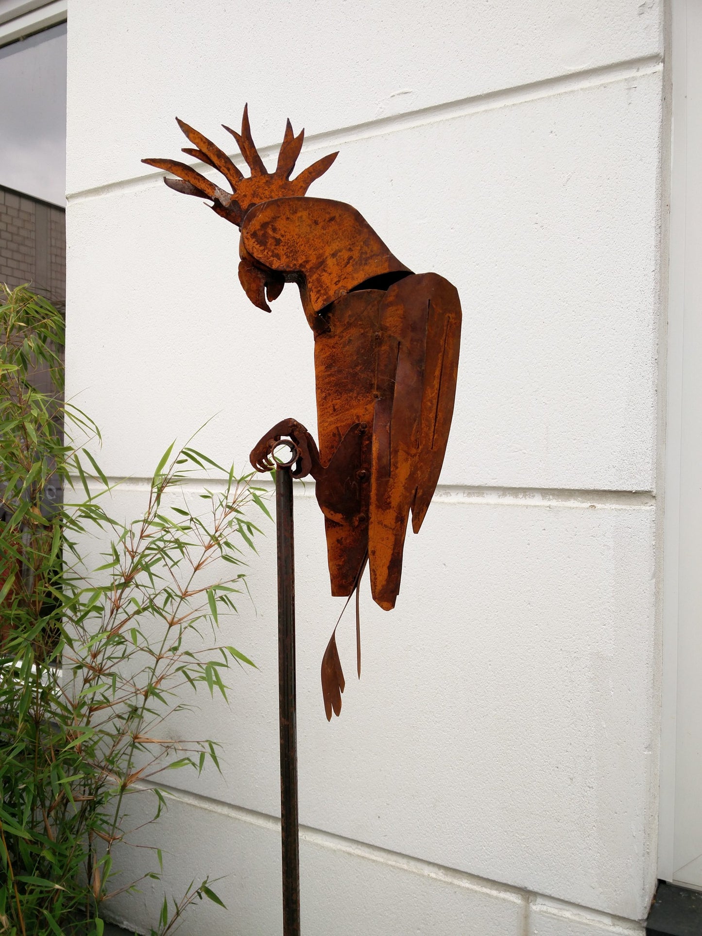 Rost Gartenstecker ,Papagei ,031470