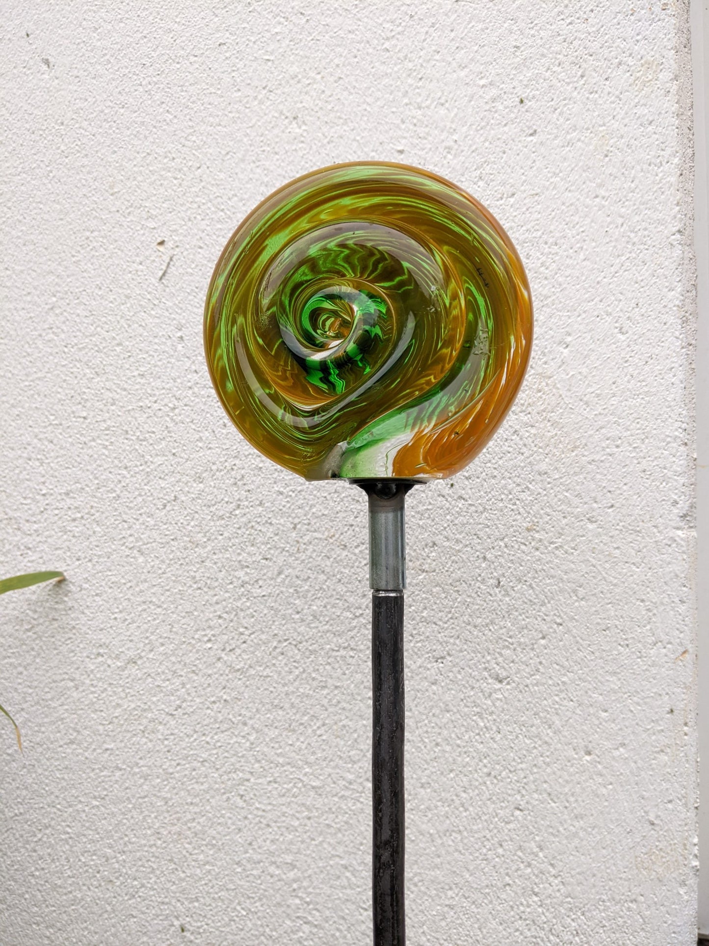 Edelrost Gartenstecker Glasdeko ,Höhe: 110 cm,032285OG