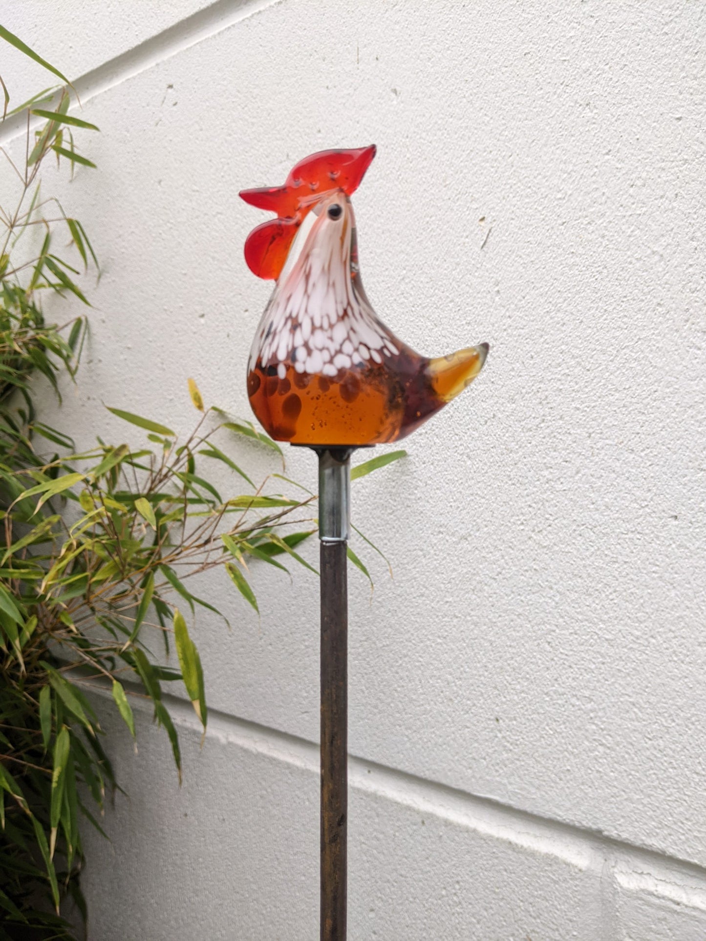 Gartenstecker Gartendeko Glasdeko 107cm hoch