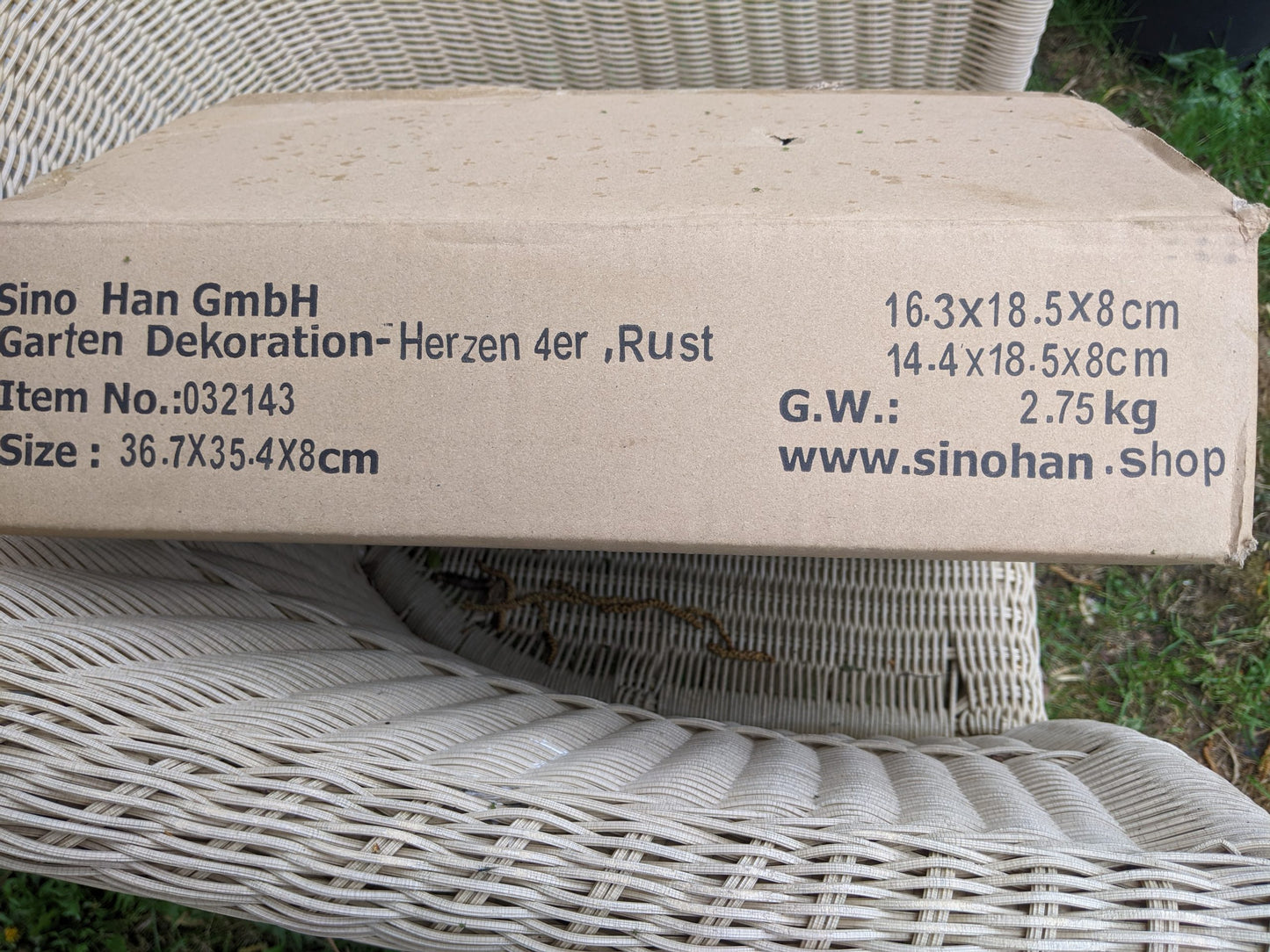 4 St. in Set Edelrost Garten Blumentopf aus Metall ''Herz'' 032143