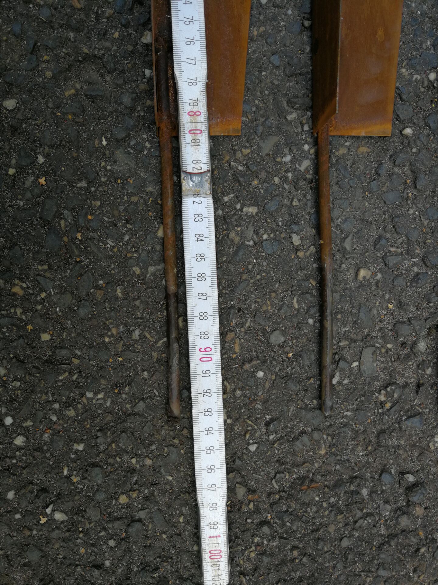 Edelrost Gartenstecker Beetstecker Skulptur ,aus Metall ,Drei Blätter inset , 3D