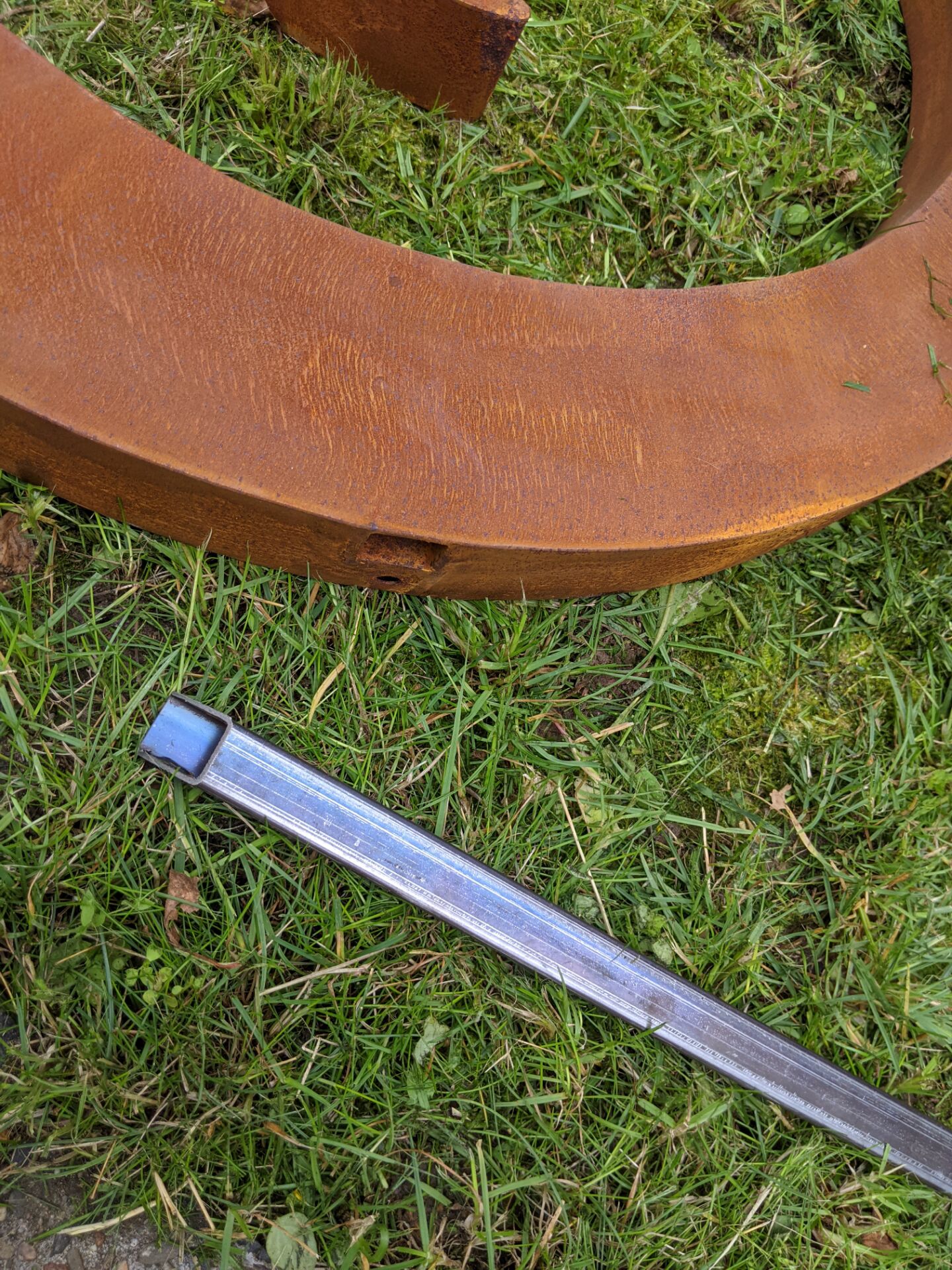 Edelrost Garten Statuen Spirale Gartenstecker aus Metall , L80 B5 H76 cm 032122