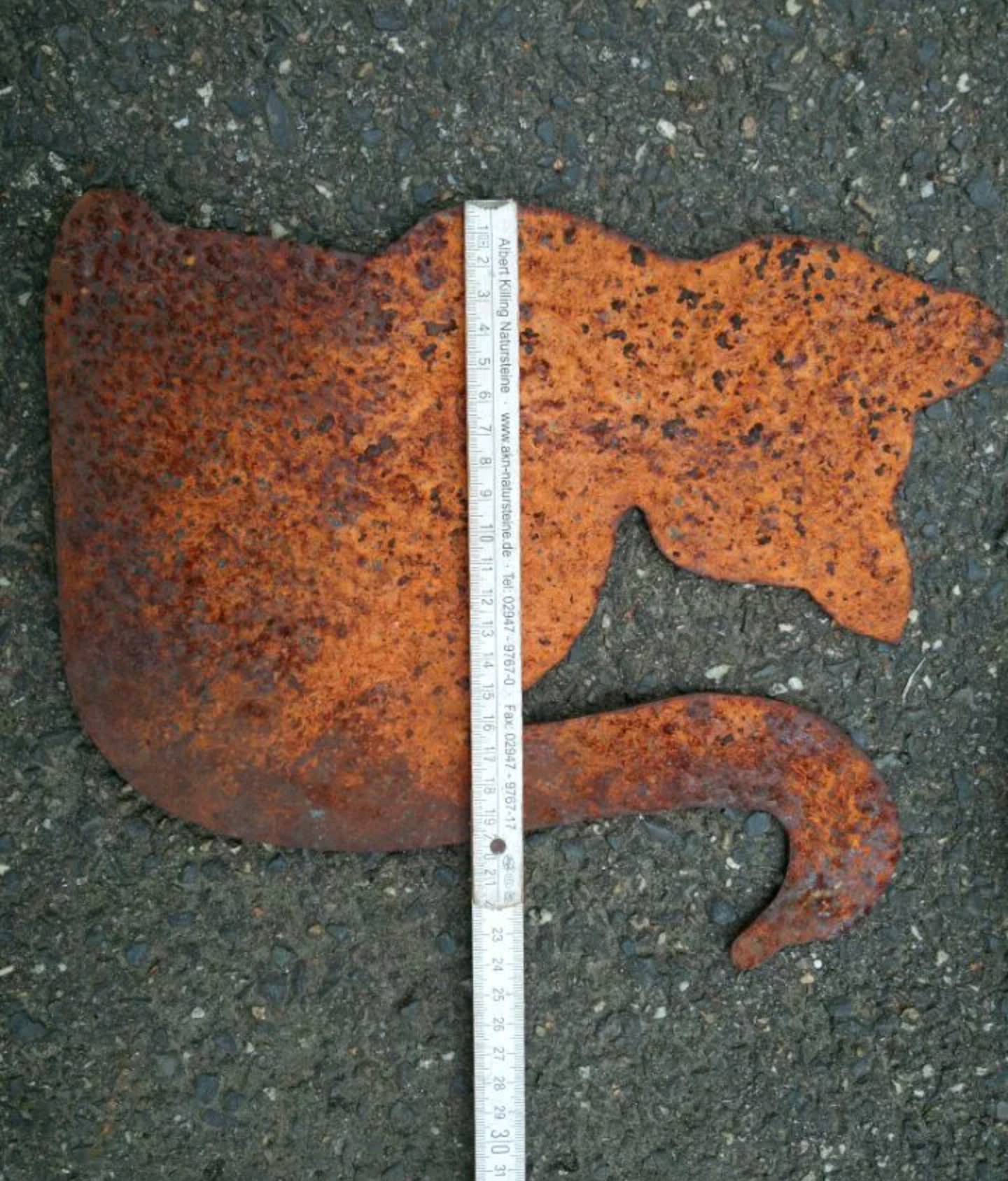 Edelrost Garten Katze aus Metall Gartendeko ,031625