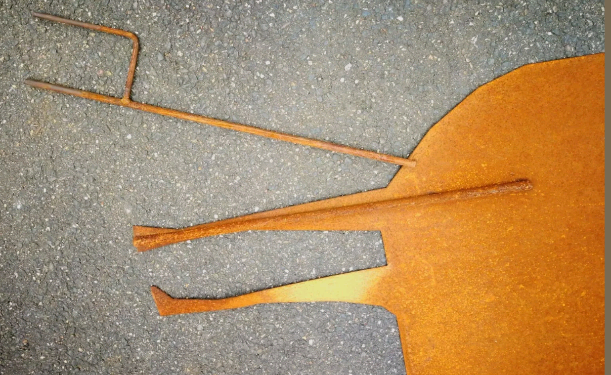 Edelrost Garten Hirsch aus Metall , Tier 031862 ,60*H125cm