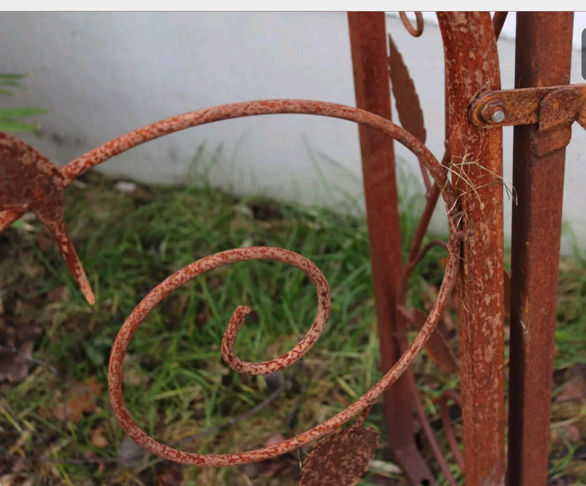 Rost Garten Tür fuer Rosenbogen Rosenhilfe Rankhilfe Spalier