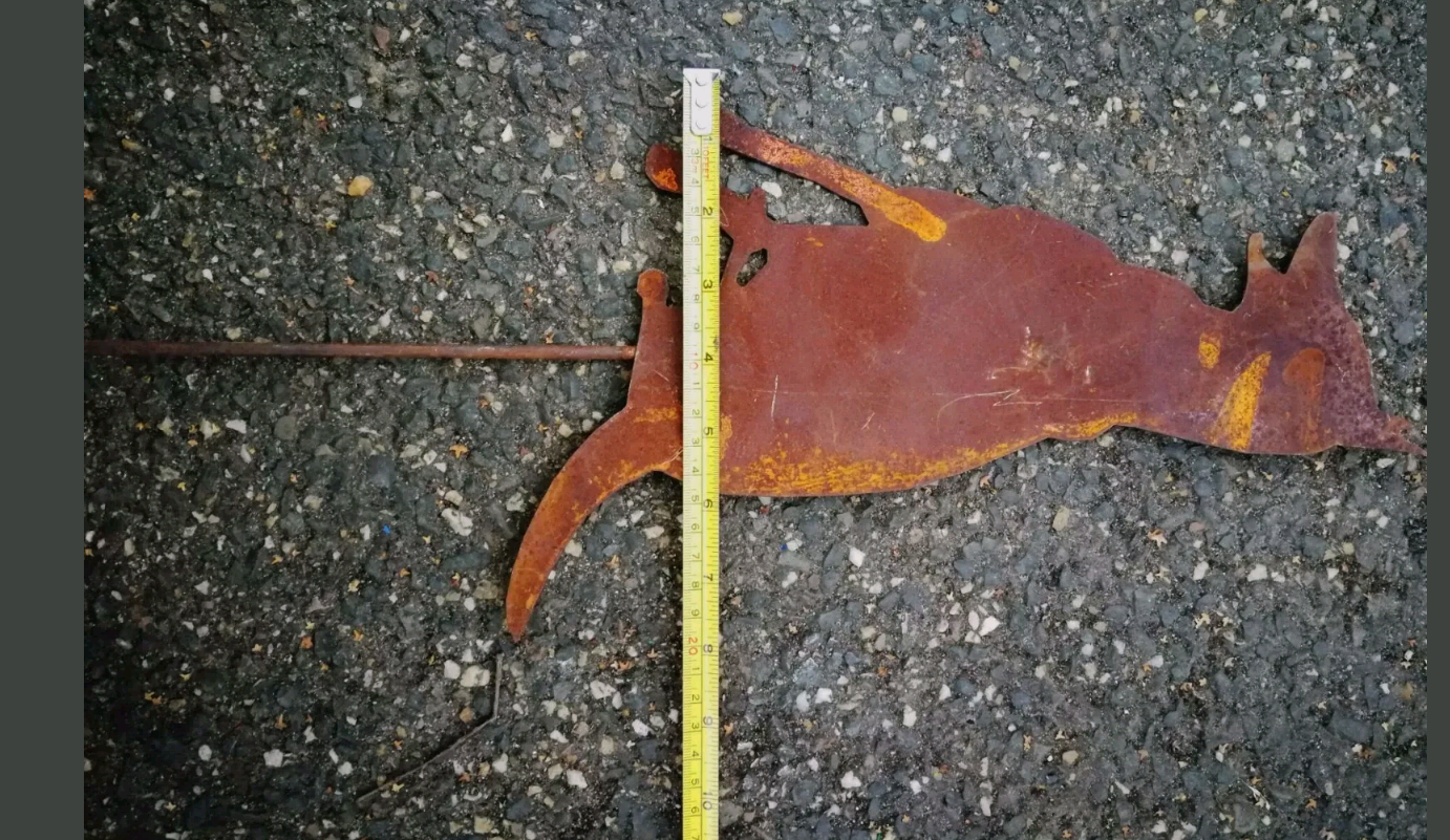 Edelrost GartenHund Gartenstecker ,Höhe 33.5cm