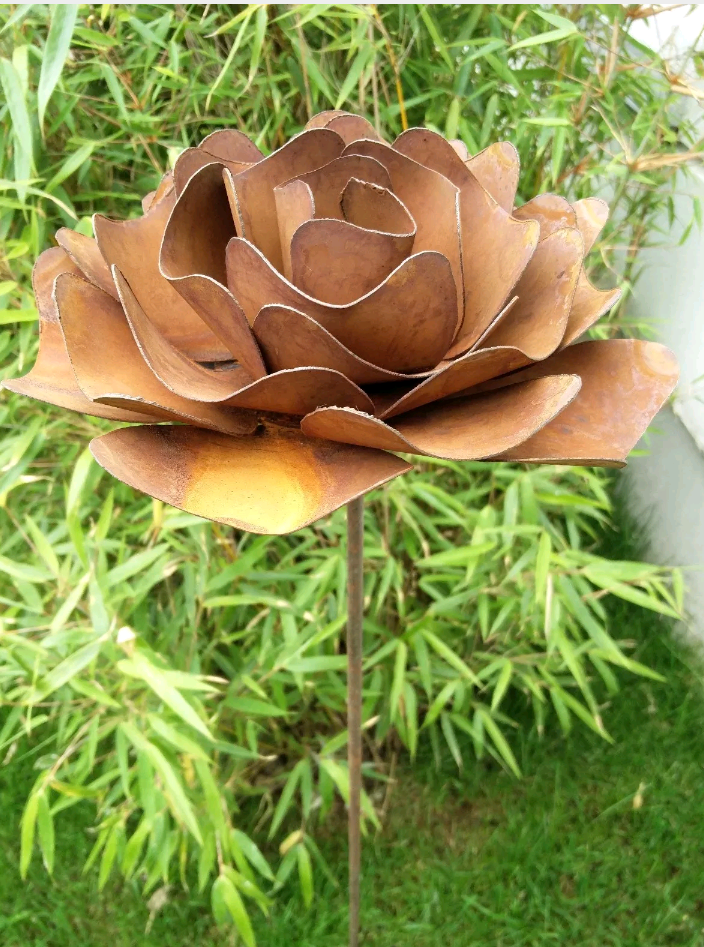 Edelrost Gartenstecker Blumen ,Rosen ,031438