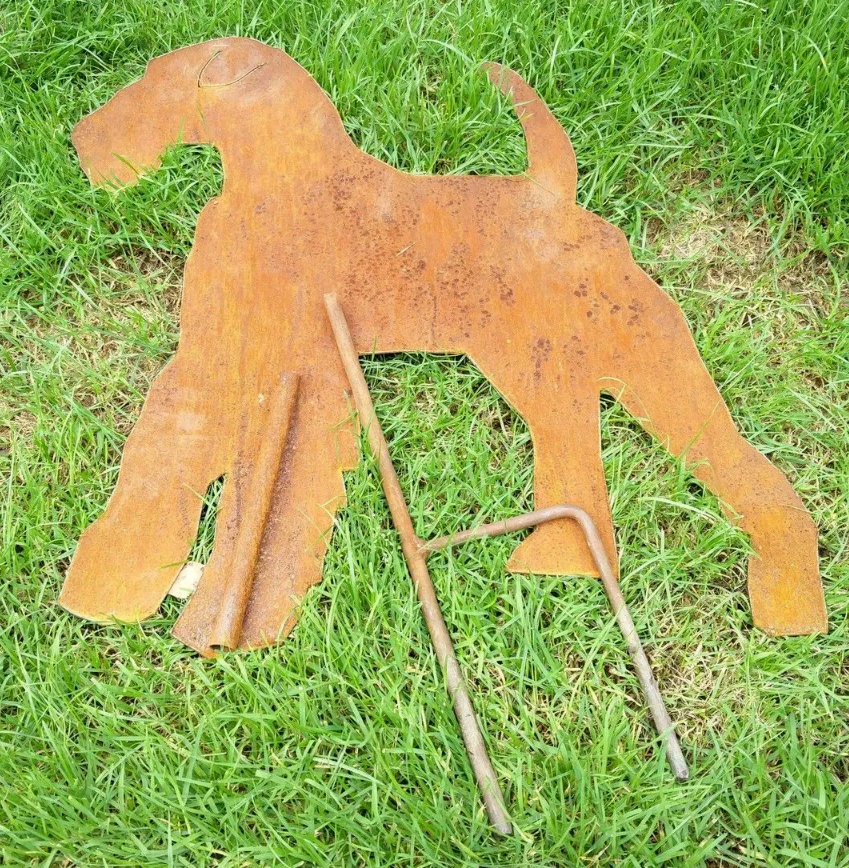 Edelrost Garten Hund, aus Metall ,Garten Tier ,Länge 50 cm