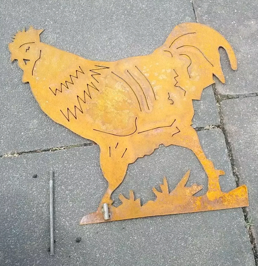 Edelrost Garten Gockel Gartendeko, 40*35cm