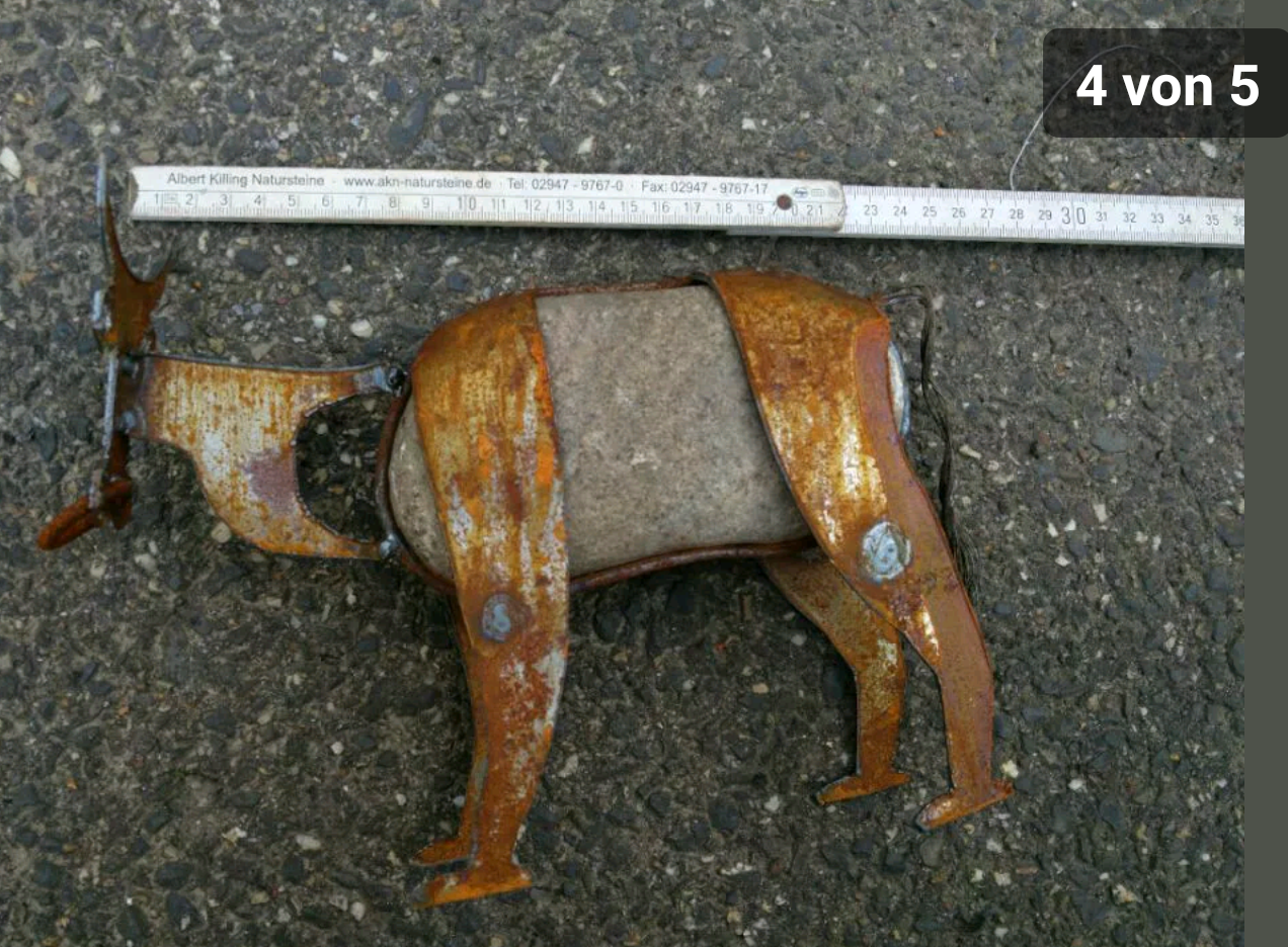 Figurines de jardin patinées vache rouille animaux de jardin pierre de jardin métal L30*H20cm