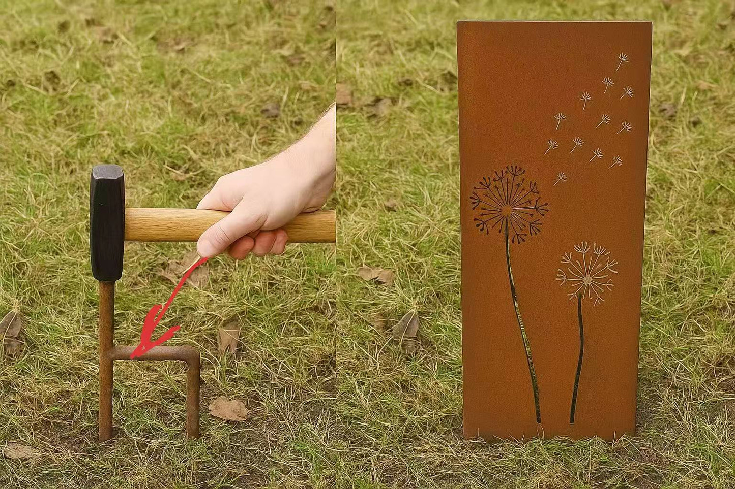 Garten Sichtschutz Gartenzaun Sichtschutzwand mit Glasdeko