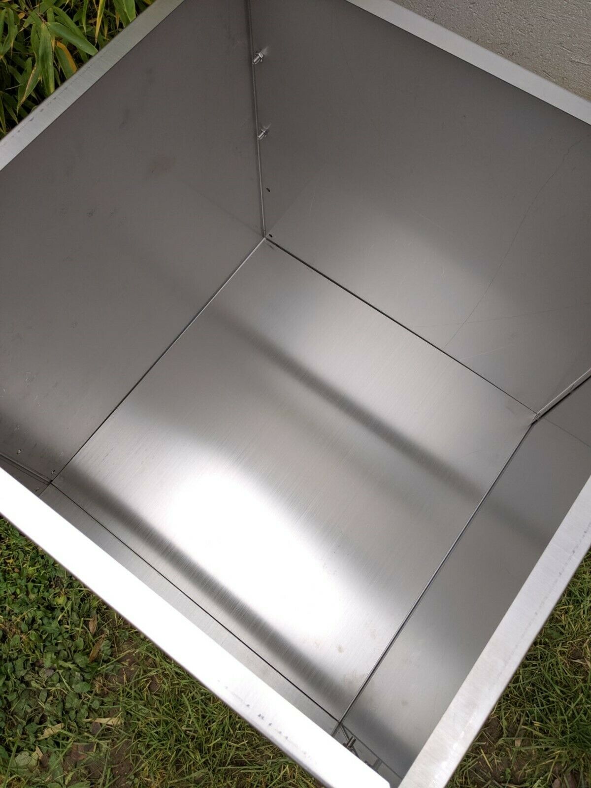 Edelstahl Garten Blumentopf, Viereckig 30-50cm