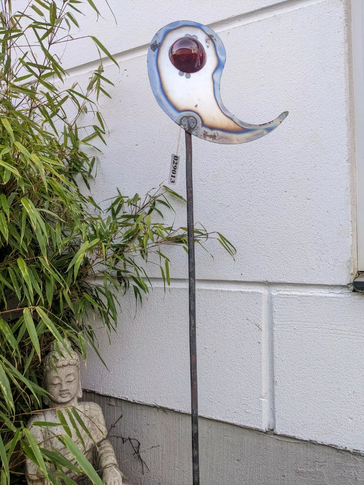 Gartenstecker Glaskugel 6cm, Glasdeko 029013 ,Höhe: 120 cm