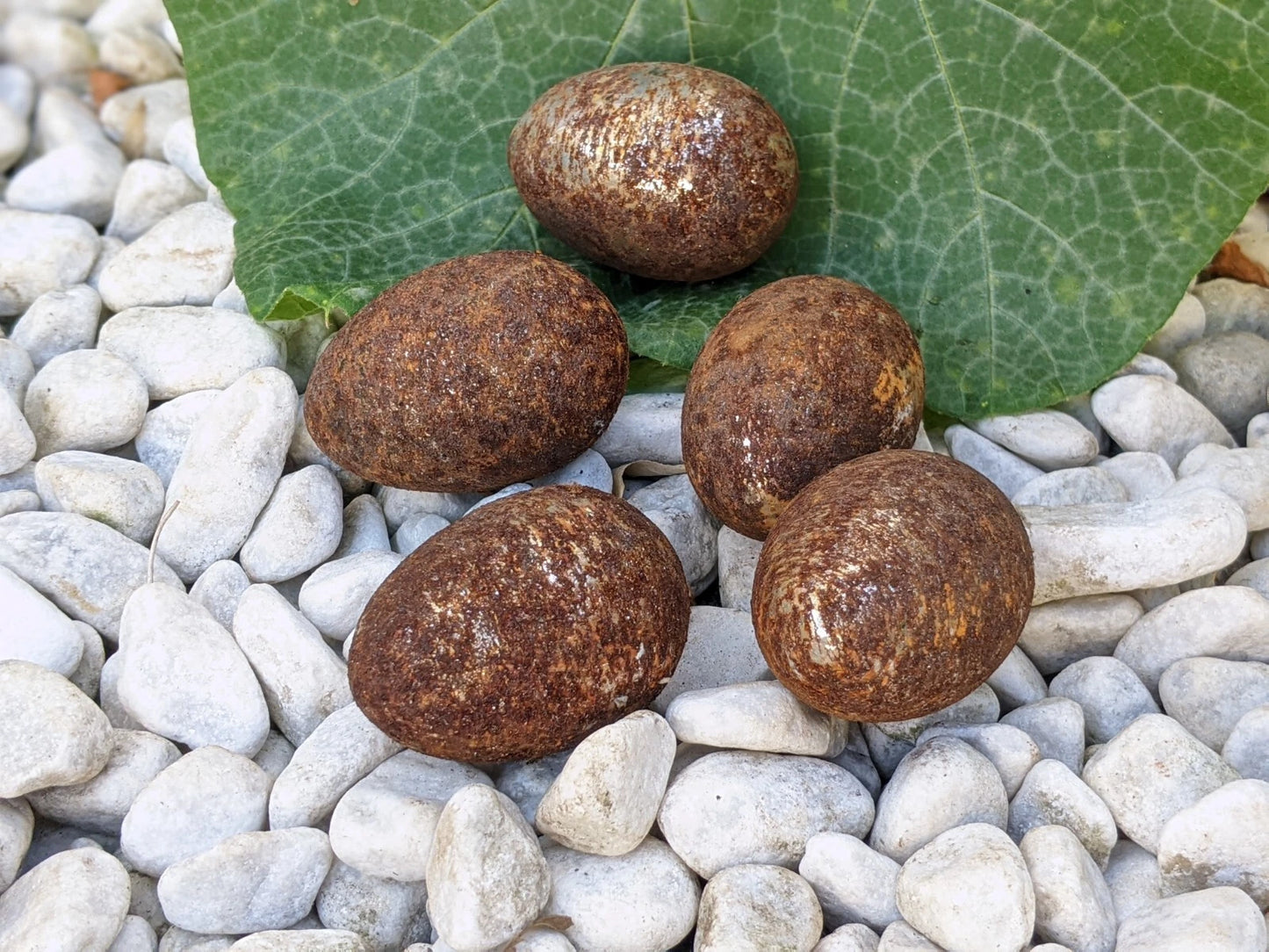 5 St. Rost Oster Eier aus Metall Gartendeko für Ostern und Frühling