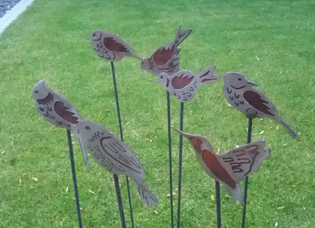 Stainless steel, garden bird, garden decoration, handmade