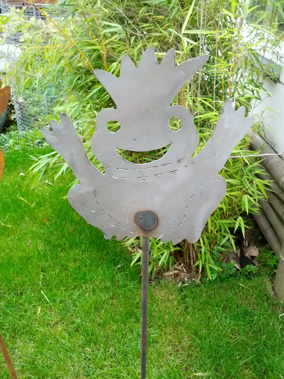 Frog, garden stake, garden decoration,