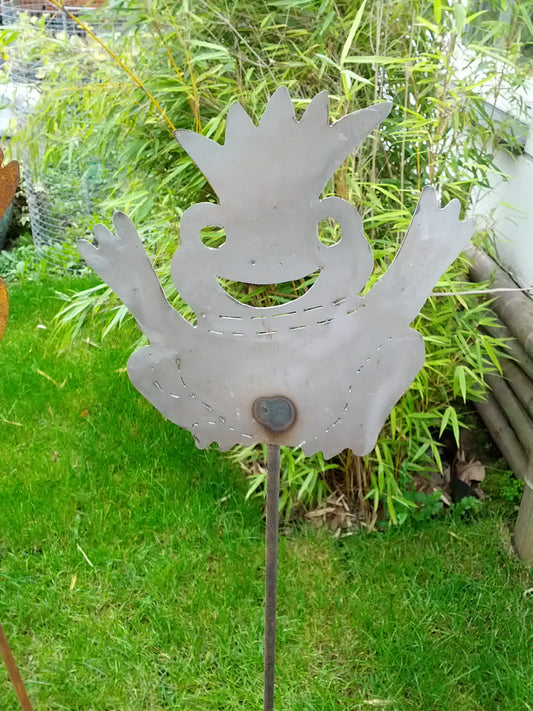 Frog, garden stake, garden decoration,