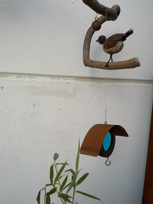 Garden bird house, bird feeding station, hanging