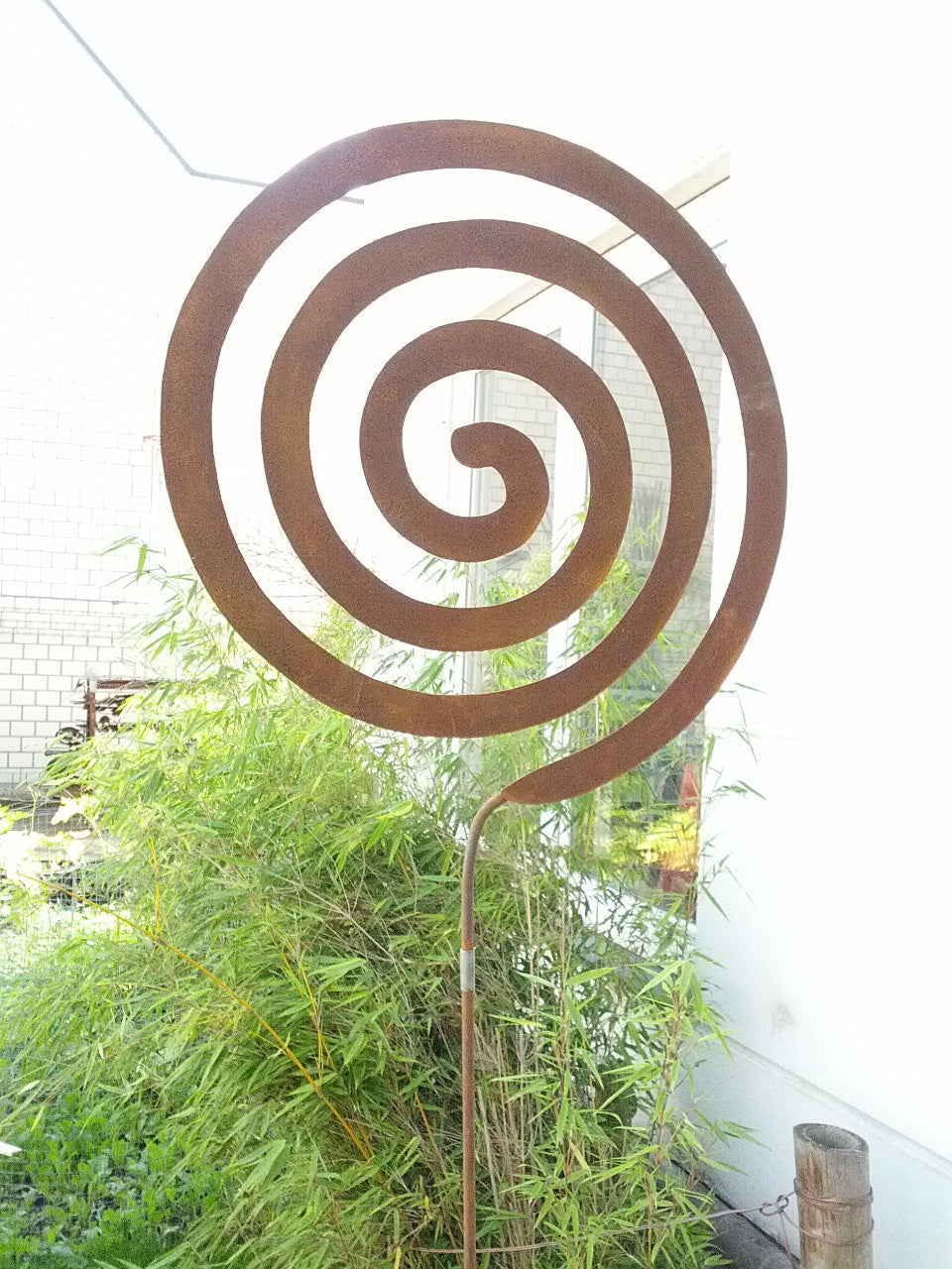 Patina, garden decoration, garden stake, spiral 030562