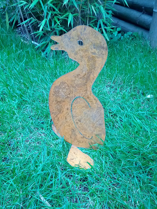 Garden decoration, rust, duck