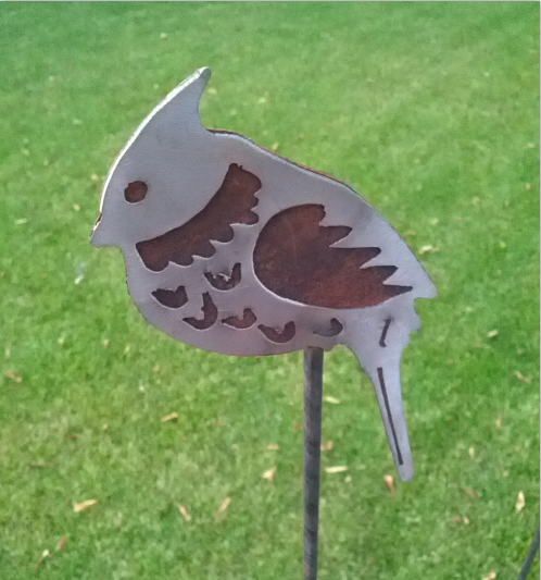 Stainless steel, garden bird, garden decoration, handmade