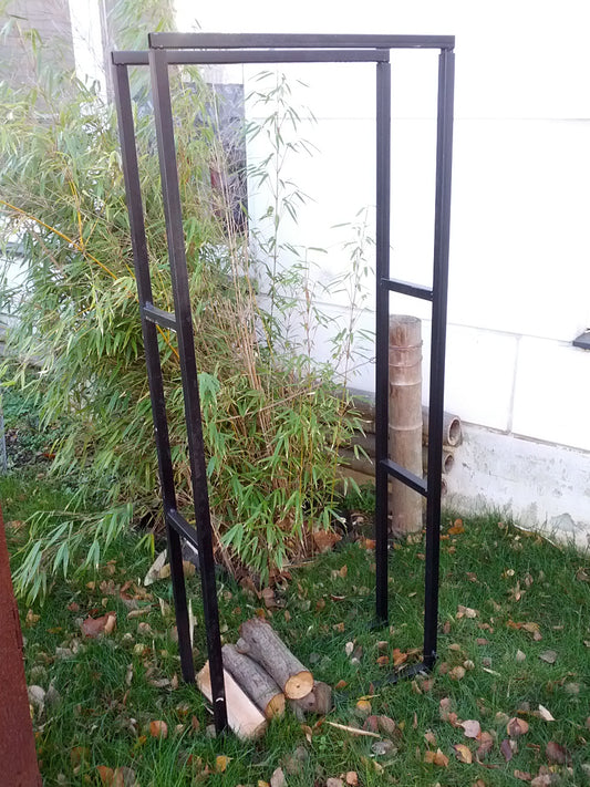 Firewood rack, firewood stand, no rust, black,