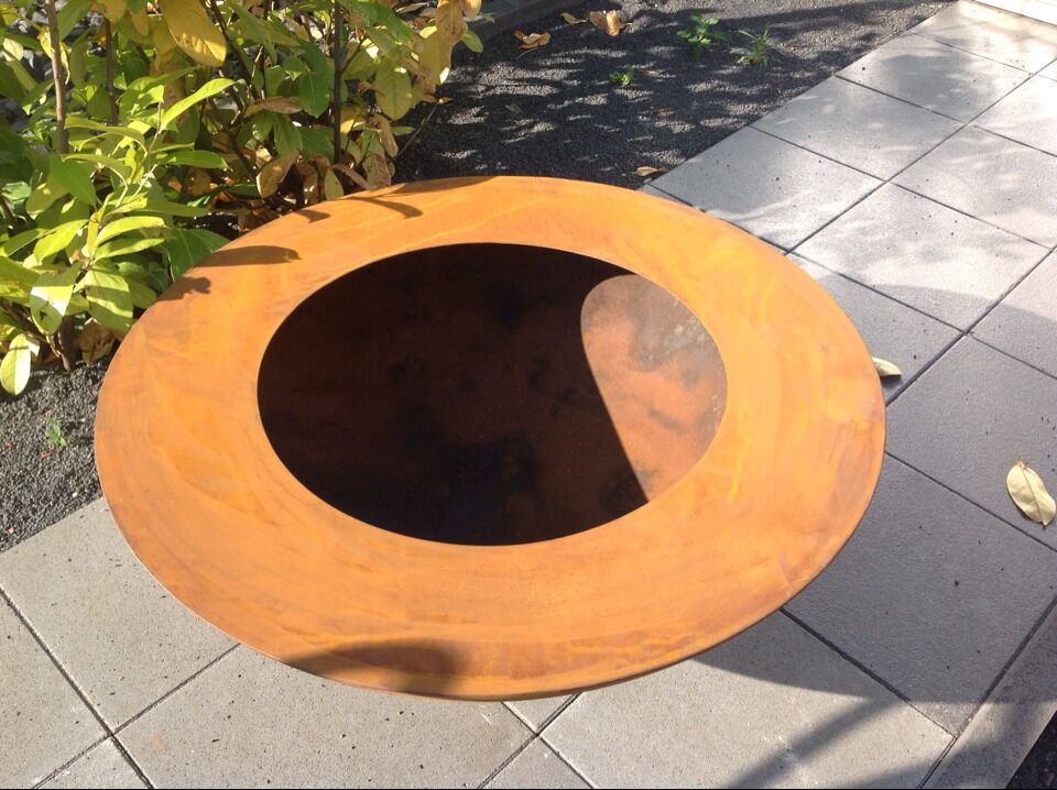 Edelrost fire bowl D=100cm, with stand