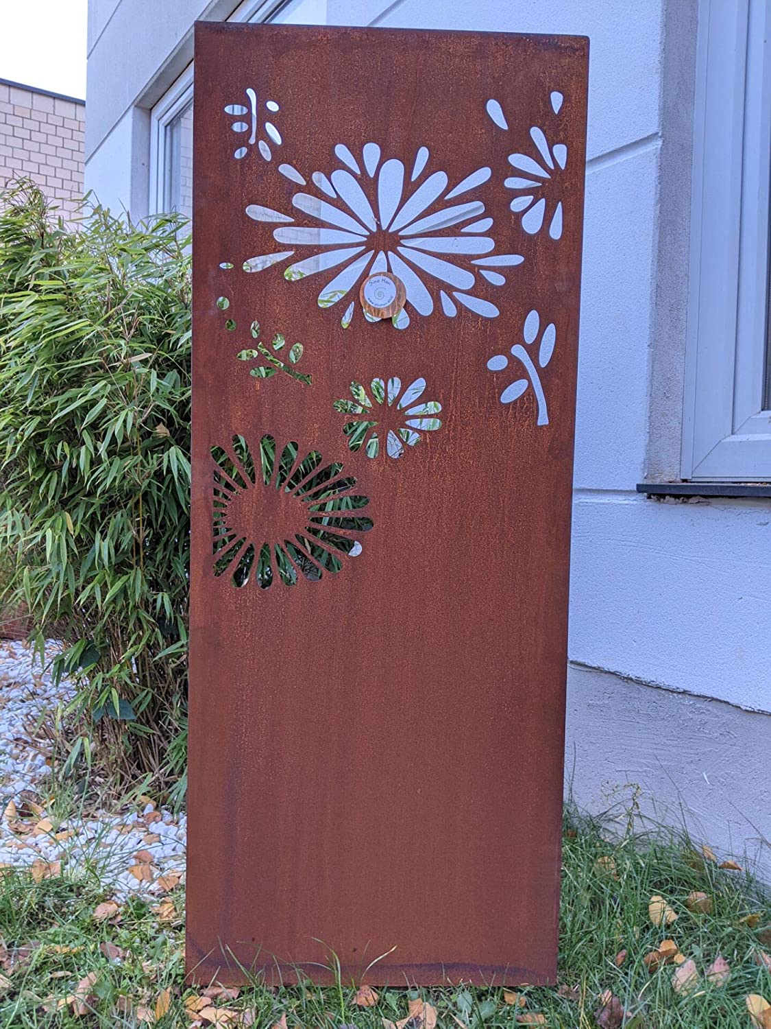 Rust garden privacy screen made of metal 1mm rust garden fence garden decoration rust privacy screen031648