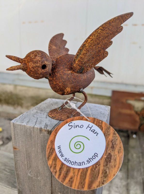 Garten Vogel aus Metall , klein Vogel , Rost ,031791