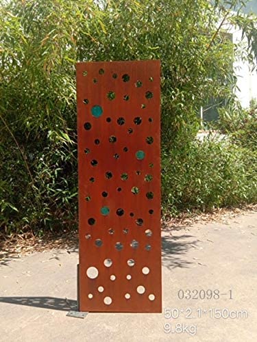 Patina garden privacy screen made of metal 1mm rust